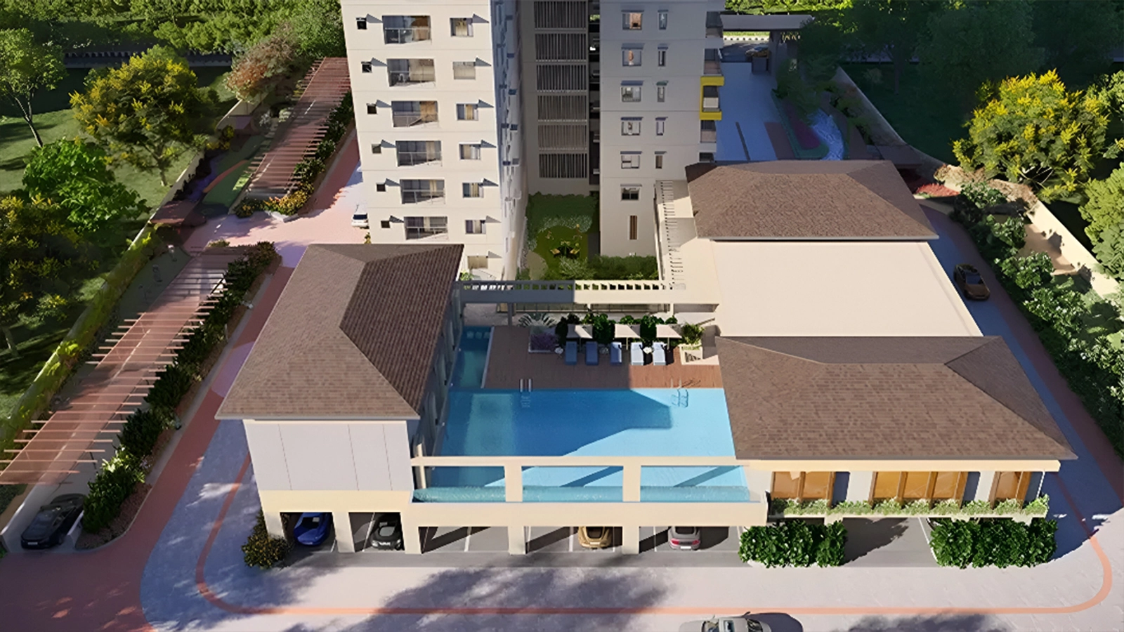 Mahindra New Haven Hosur Road Bangalore mid arieal view
